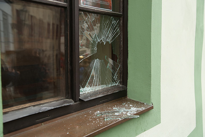 A2B Glass are able to board up broken windows while they are being repaired in Ashford.
